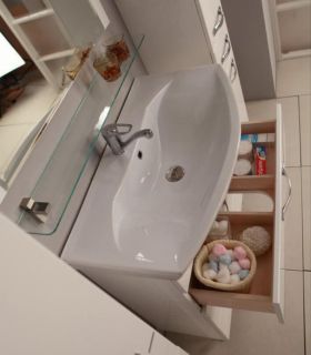 Тумба под раковину Акватон Ария 80см белый 1A141301AA010